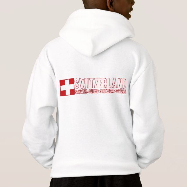 SWITZERLAND-Kapseln und -Jacken - Stil auswählen Hoodie (Rückseite)