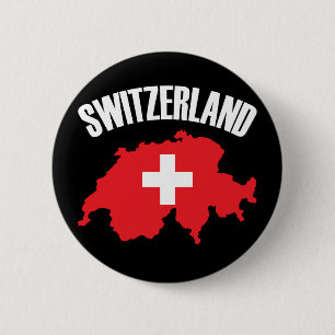 Switzerland Map Flag Button