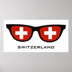 Switzerland Shades custom text & color poster