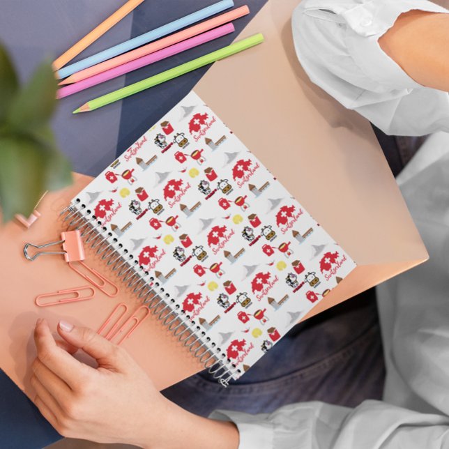 Switzerland Souvenirs Pattern Notizblock (Von Creator hochgeladen)