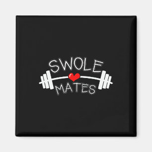 Swole Mates Matching Paares Workout Gym Partner V Magnet