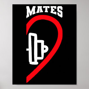 Swole Mates Niedlich Workout Matching Paare Valent Poster