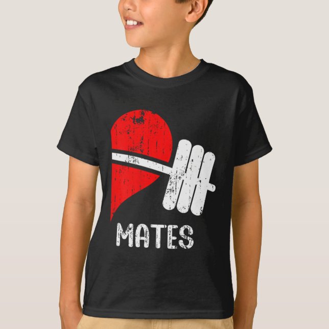 Swole Paare Matching Gym Funny T-Shirt Weightl (Vorderseite)