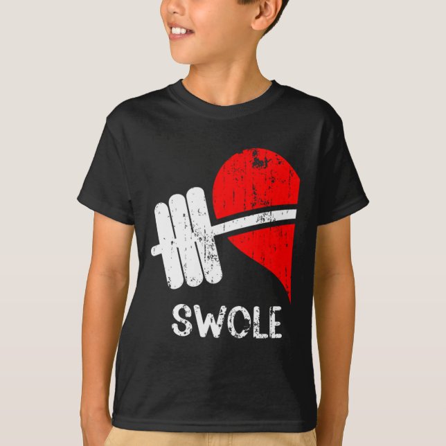 Swole Paare Matching Gym Funny T-Shirt Weightl (Vorderseite)