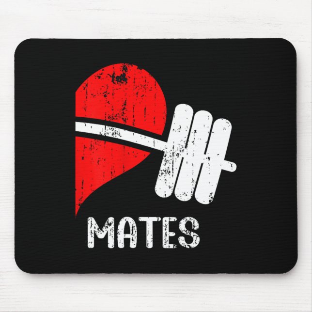 Swole Paare Matching Gym Funny T-Shirt Weightl Mousepad (Vorne)