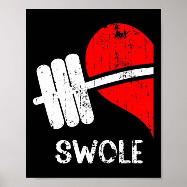 Swole Paare Matching Gym Funny T-Shirt Weightl Poster (Vorne)