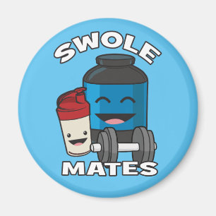 SWOLEMATES lustige Protein-Bodybuilding Magnet