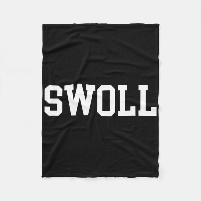 Swoll Funny Weightfting und Bodybuilding Fleecedecke (Vorderseite)