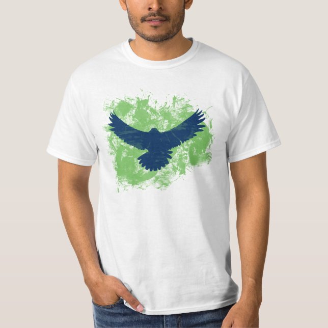 Swooping Seahawk Vogel für das Spiel T-Shirt (Vorderseite)