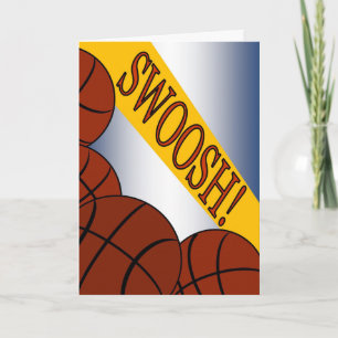 Swoosh! Basketball-Erfolgs-Glückwunsch Karte