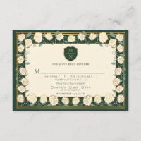 Sword & Shield Fantasy Wedding RSVP Green