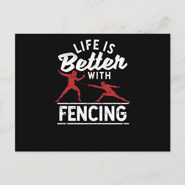 Swordsman Martial Arts Fencer Life Postkarte (Vorderseite)