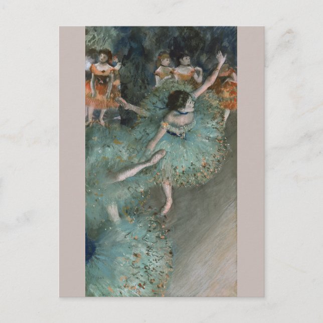 Swying Dancer Dancer in Green Edgar Degas Postkarte (Vorderseite)