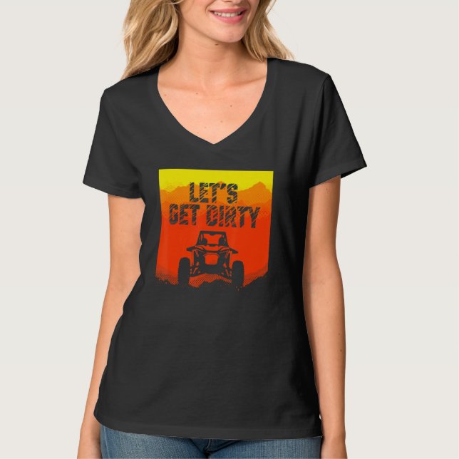 SxS Get Dirty Mountains Sunset T-Shirt (Vorderseite)