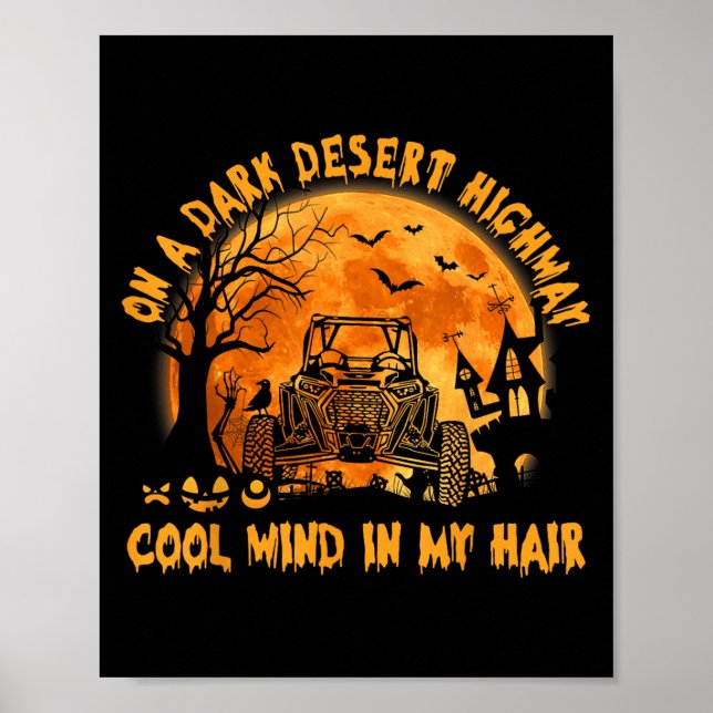 Sxs Utv Dark Desert Highway Cool Mind Halloween Ri Poster (Vorne)