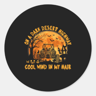 Sxs Utv Dark Desert Highway Cool Mind Halloween Ri Runder Aufkleber