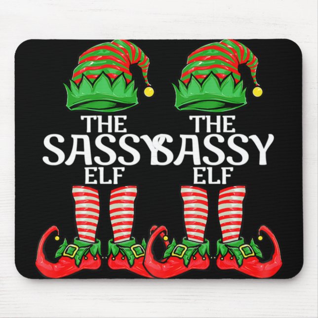 Sy Elf Christmas Family Matching Group T Shirt  Mousepad (Vorne)