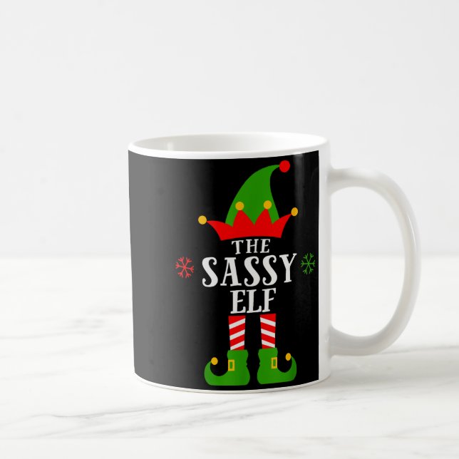 Sy Elf Funny Matching Family Group Christmas Pajam Kaffeetasse (Rechts)