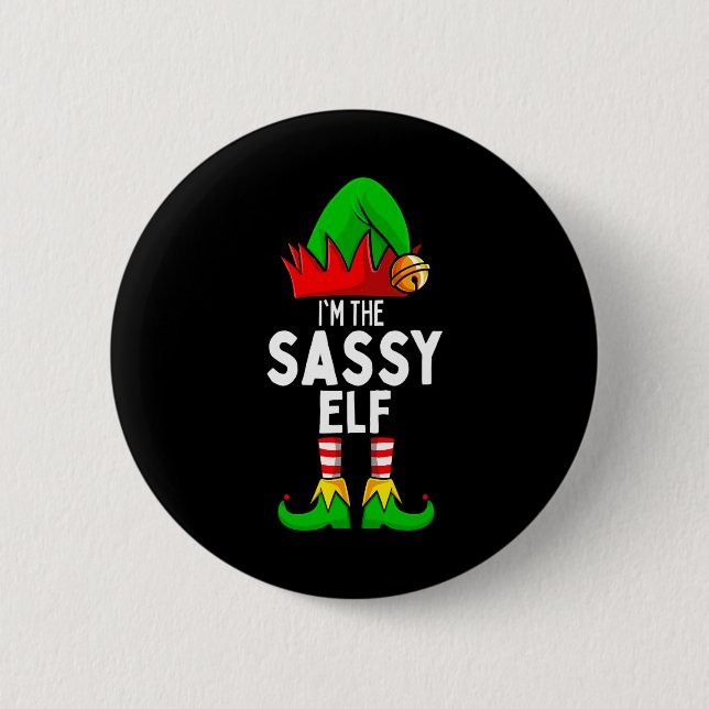 Sy Elf Matching Familie Weihnachten Button (Vorderseite)