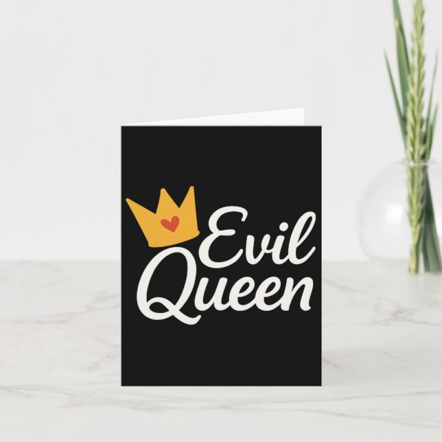 Sy Evil Queen Crown Funny Costume Karte (Vorderseite)