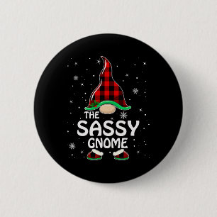 Sy Gnome Buffalo Karo Passende Familie Weihnachten Button
