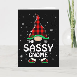 Sy Gnome Buffalo Karo Passende Familie Weihnachten Karte
