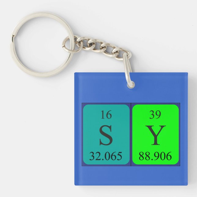 Sy Periodenname Schlüsselring 4 (Vorderseite)