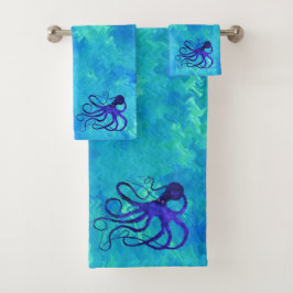 Sybille's Octopus - Badetuch-Set Badhandtuch Set