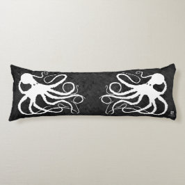 Sybille's Octopus on Gray - Body Pillow Seitenschläferkissen