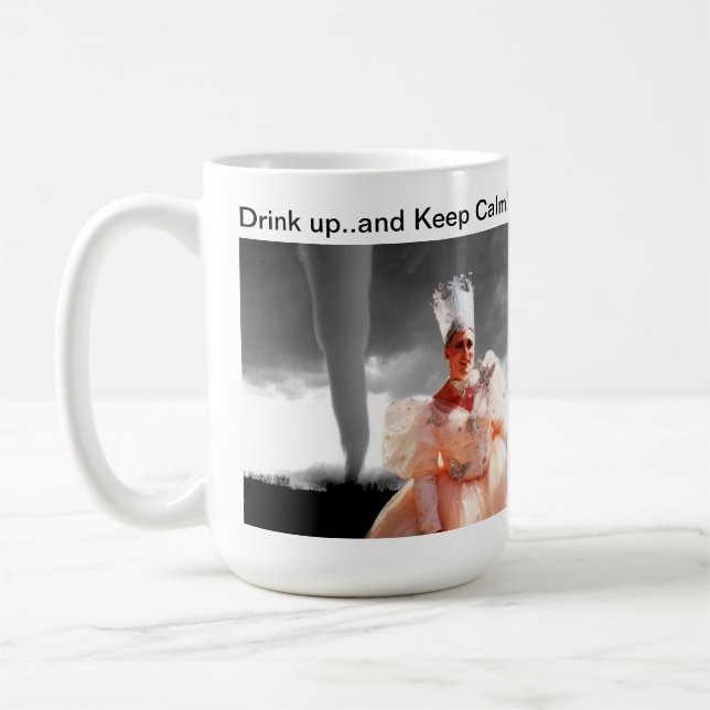 Sybils "Getränk oben… und behalten Ruhe-" Becher Kaffeetasse (Links)