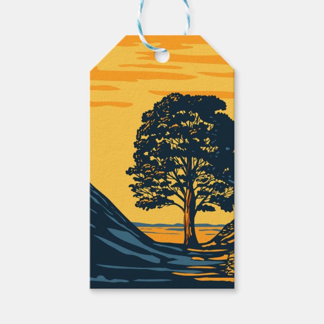 Sycamore Gap tree Geschenkanhänger (Vorderseite)