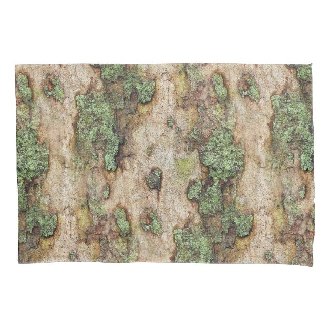 Sycamore Tree Bark Moss Lichen Kissenbezug (Vorderseite-Links)