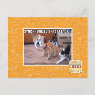 Sychronisierter Spaz-Angriff Postkarte