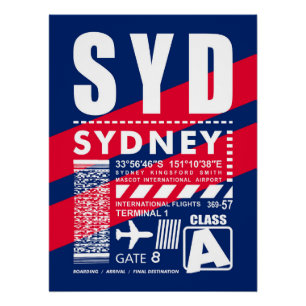 SYD Flughafen Sydney Poster