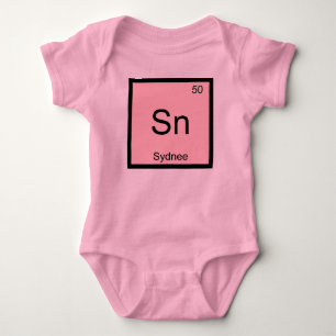Sydnee Name Chemie Element Periodensystem Baby Strampler