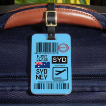 Sydney airport travel tag