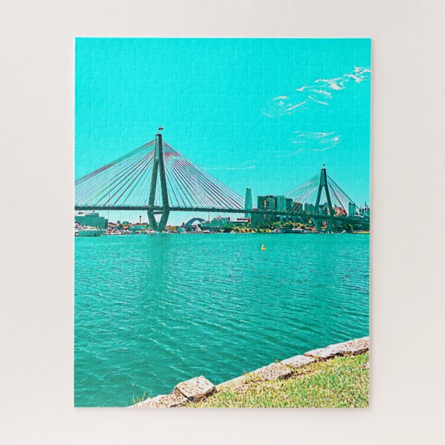 Sydney ANZAC Bridge ist eine Hafenstadt (Vertikal)
