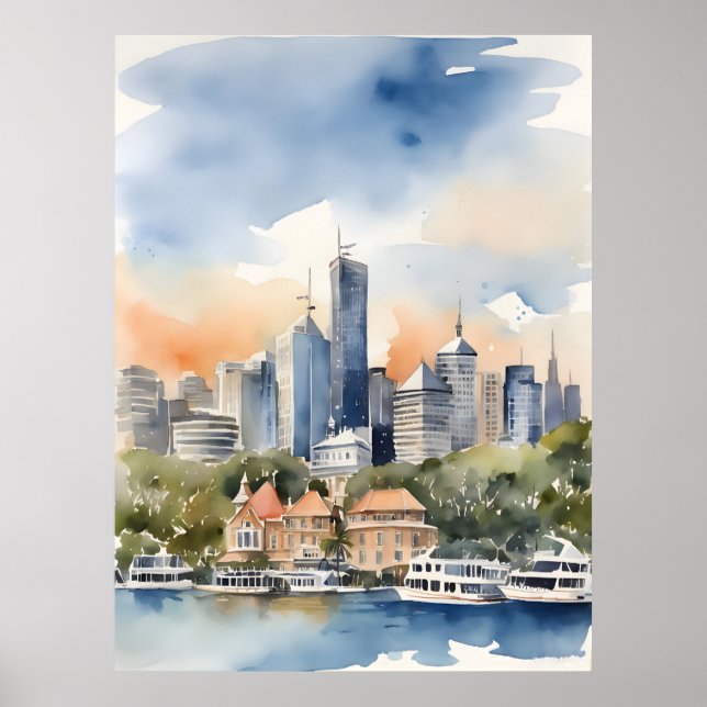 Sydney Aqucolor art Poster (Vorne)