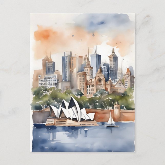 Sydney Aqucolor art Postkarte (Vorderseite)