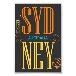 Sydney Australia City Sign Fotodruck