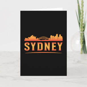 Sydney Australia City Skyline Cityscape Funny Gift Karte