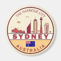 Sydney Australia City Skyline Emblem