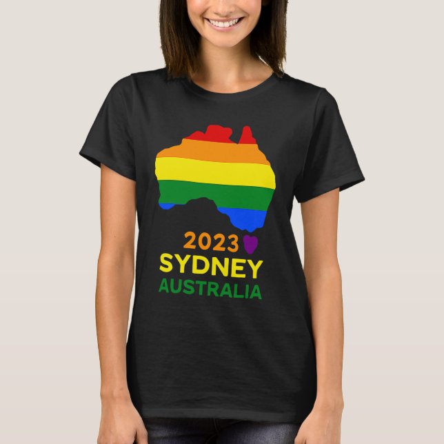 Sydney Australia Gay and Lesbian Pride T-Shirt (Vorderseite)