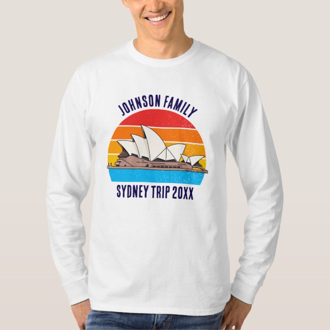 Sydney Australia Opera House Custom Long Sleeve T-Shirt (Vorderseite)