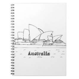 Sydney Australia Vacation Zeichnend Urlaub Art Tra Notizblock