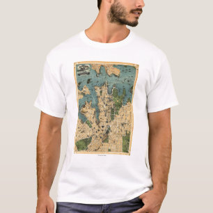Sydney, AustraliaPanoramic Karte T-Shirt