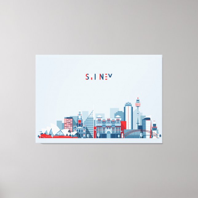 Sydney Australien City Skyline Leinwanddruck (Vorderseite)