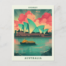 Sydney Australien Elegante Art Vintage Postkarte