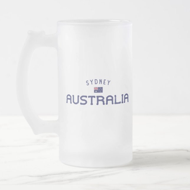 Sydney Australien gestört Mattglas Bierglas (Links)