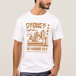 Sydney Australien Hafenstadt Moderne Skyline Desig T-Shirt